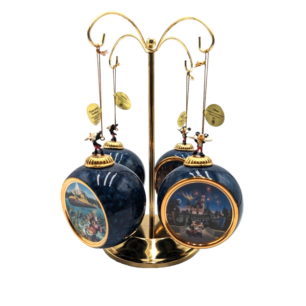 Disney Mickey‎ Ornaments Bradford Edition Celebrating the Magic Set Lot 4